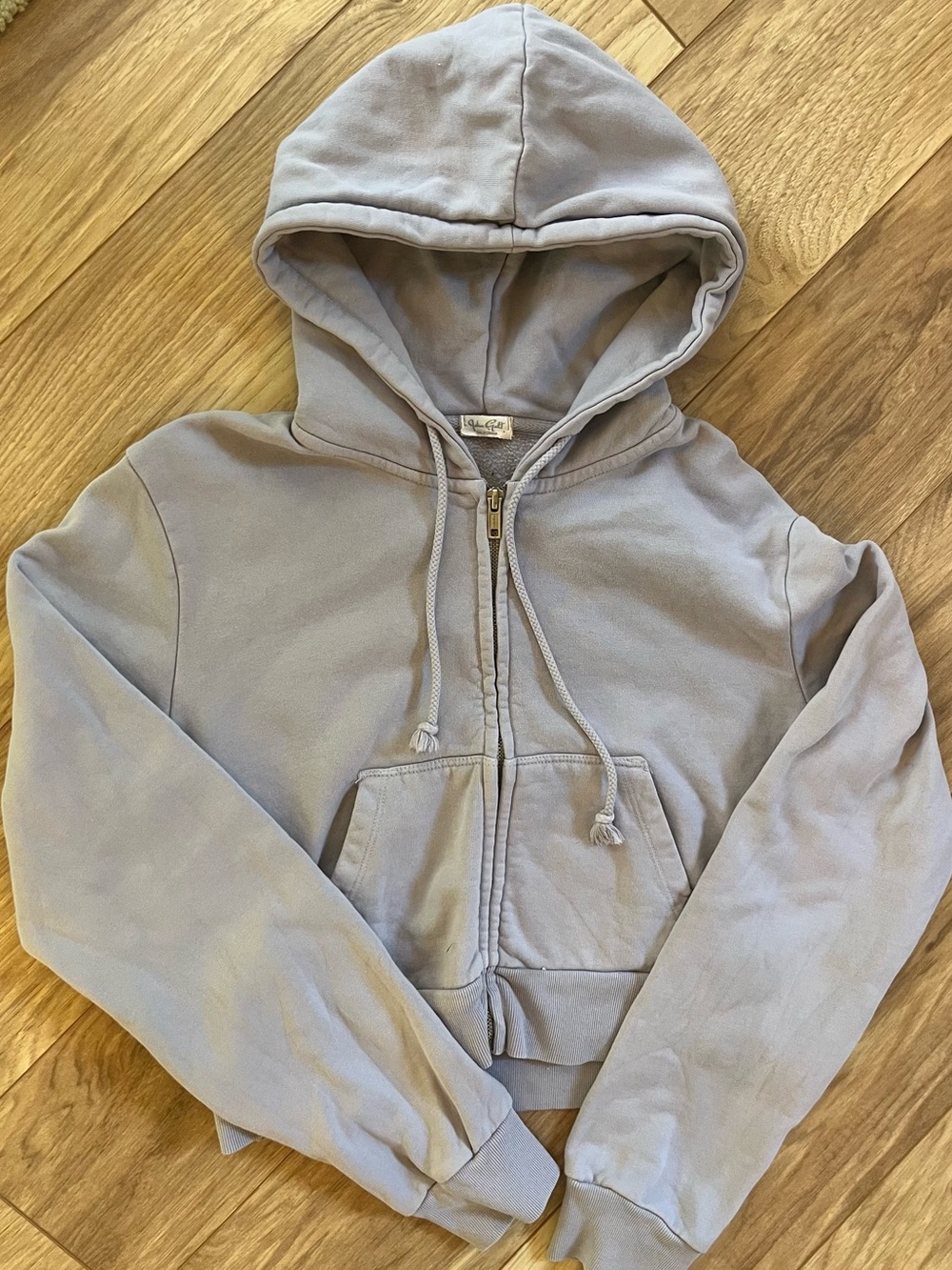 Brandy Melville/ John Galt cropped zip up hoodie
